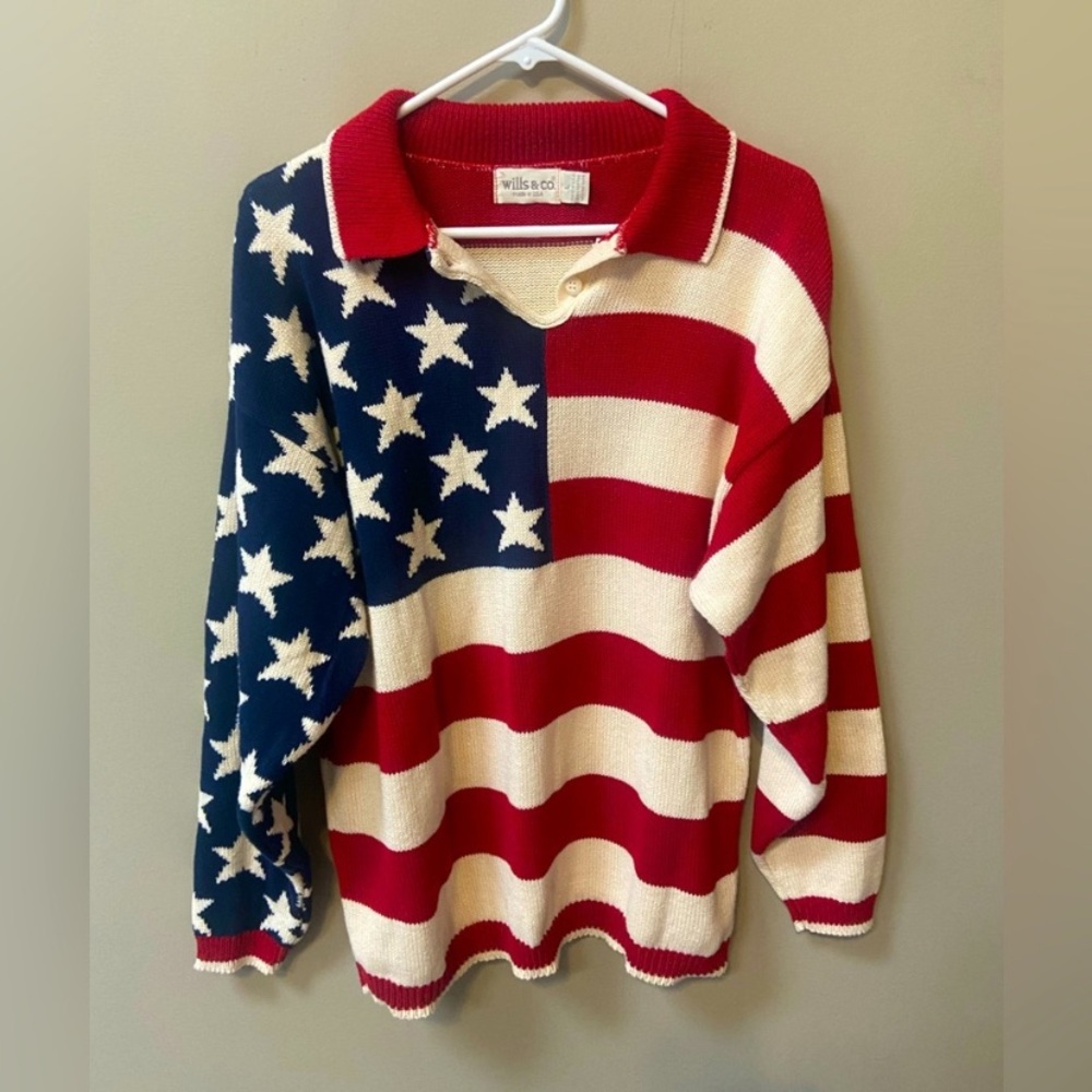 American Flag Sweater